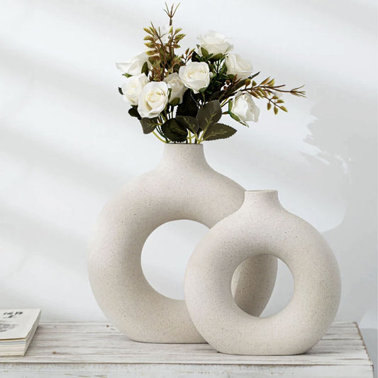 Ceramic Donut Vases - Jasmine and Jade Interiors