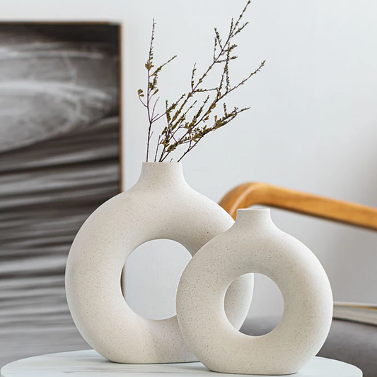 Ceramic Donut Vases - Jasmine and Jade Interiors