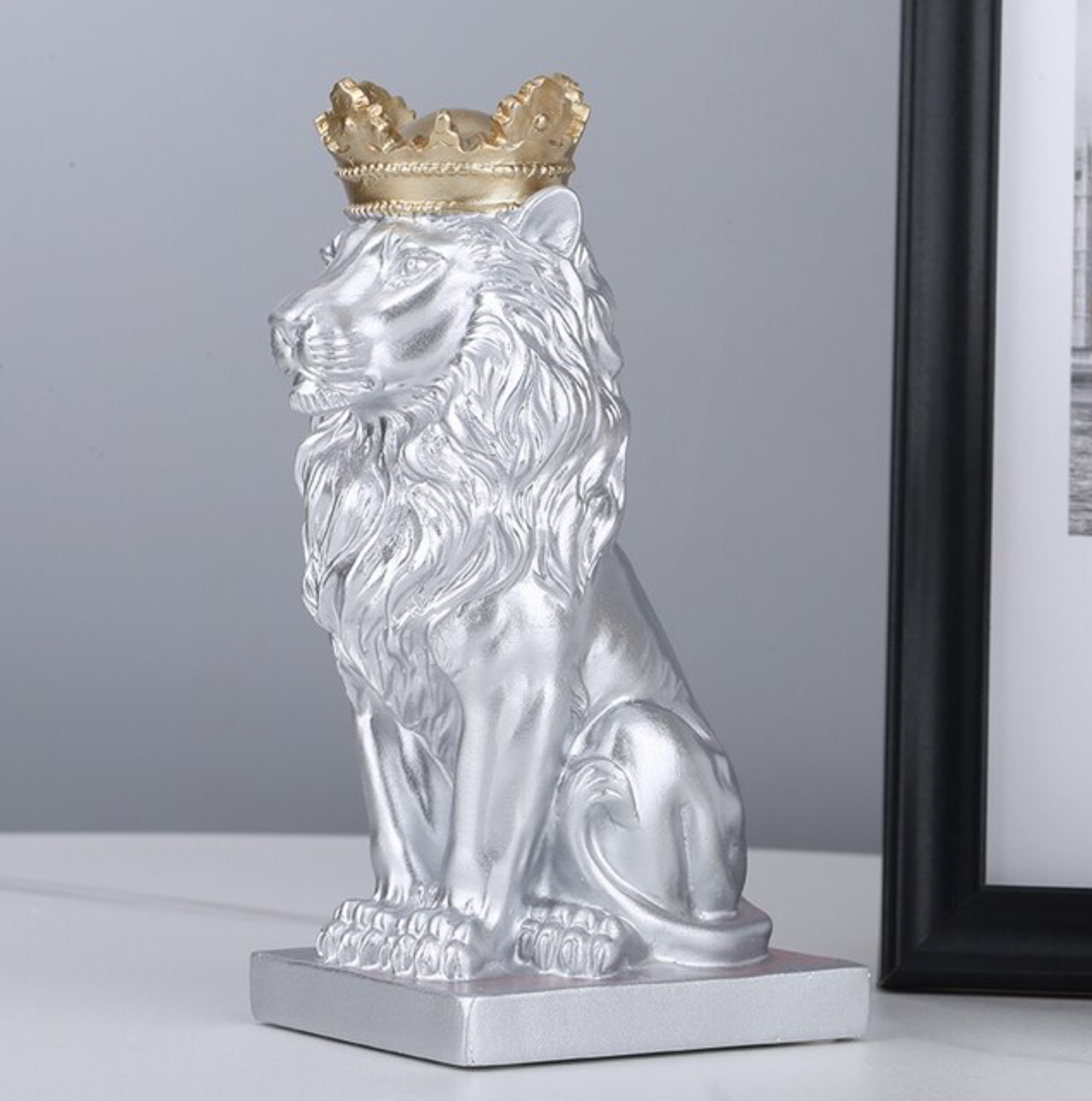 Gold Royal Lion Sculptures - Jasmine and Jade Interiors