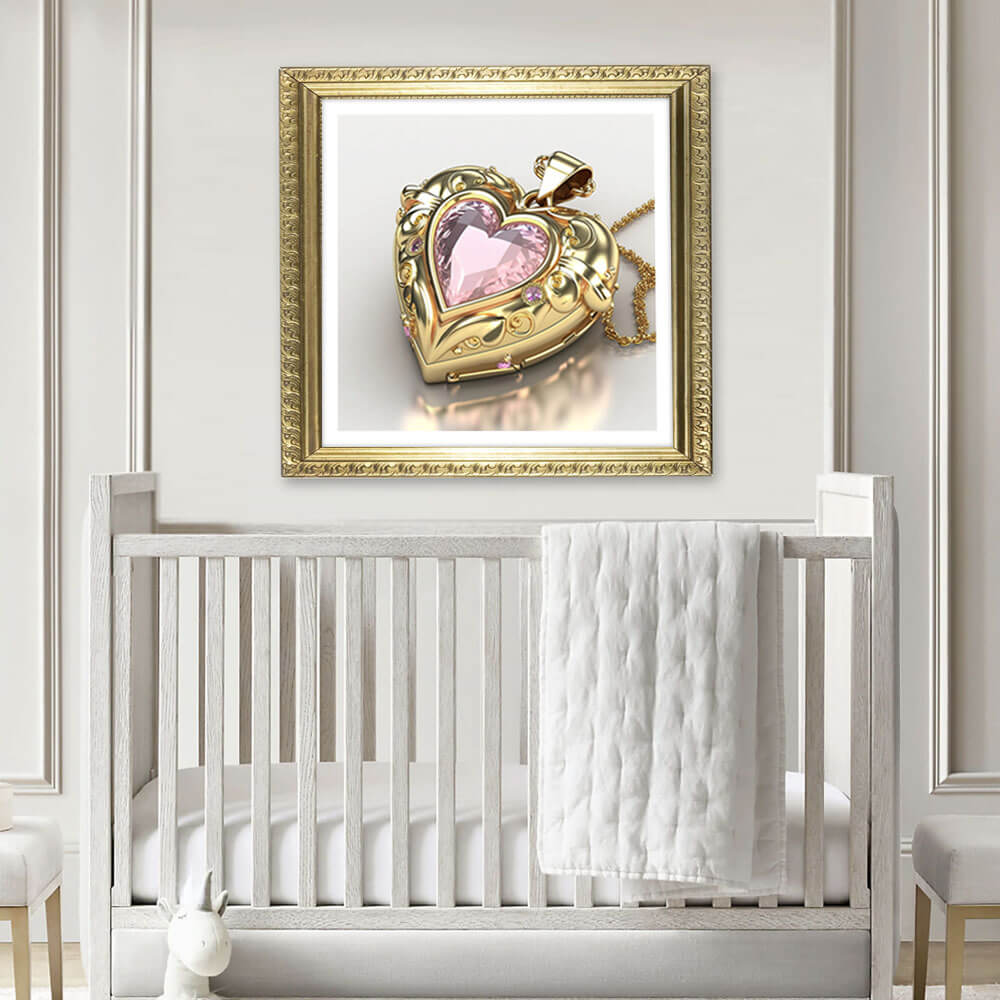 Crystal Heart Pendant Art Print
