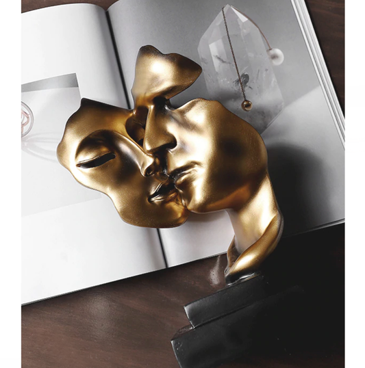 Lovers Kiss Gold Sculpture - Jasmine and Jade Interiors
