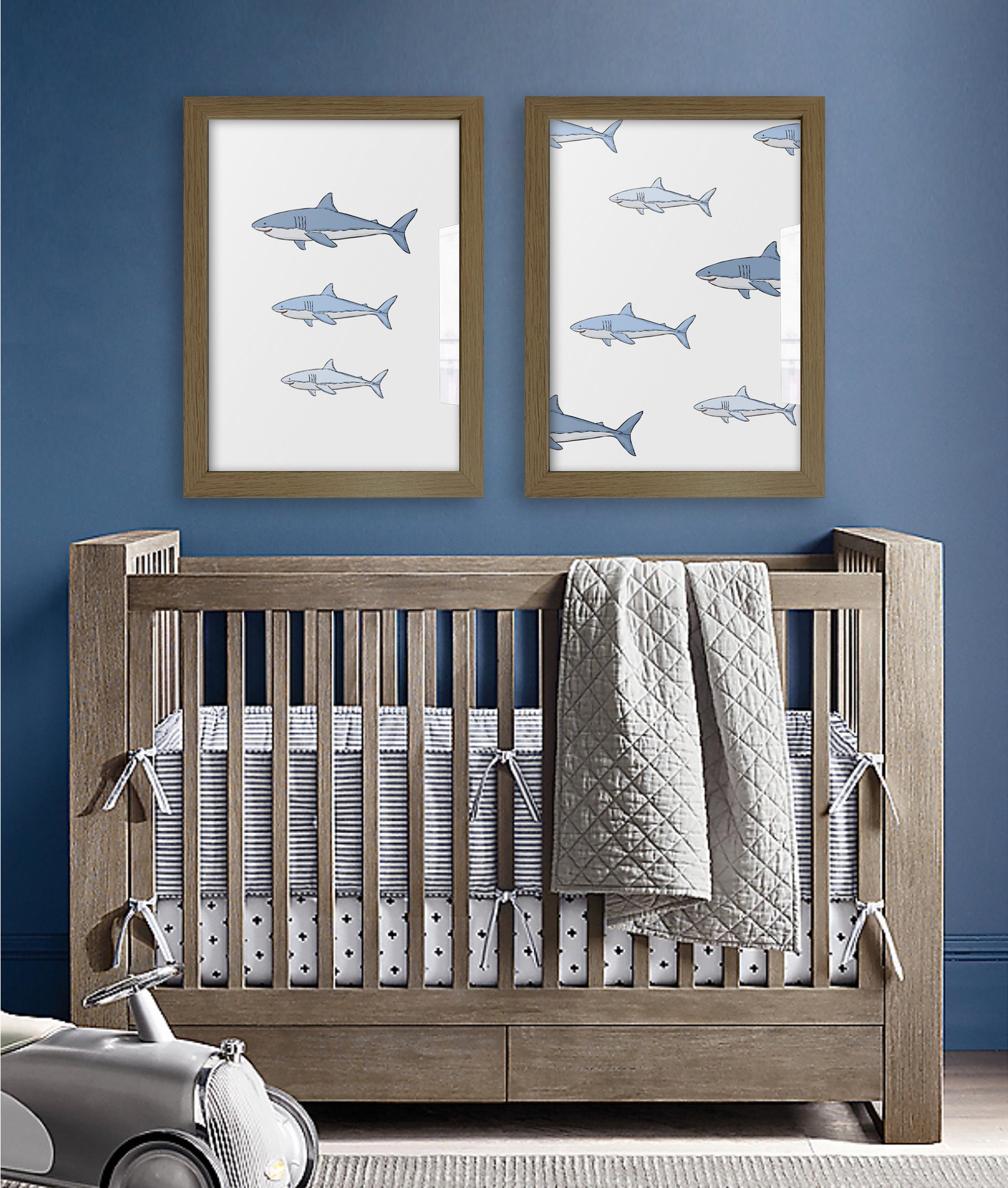 Shark Shoal Art Print - Jasmine and Jade Interiors