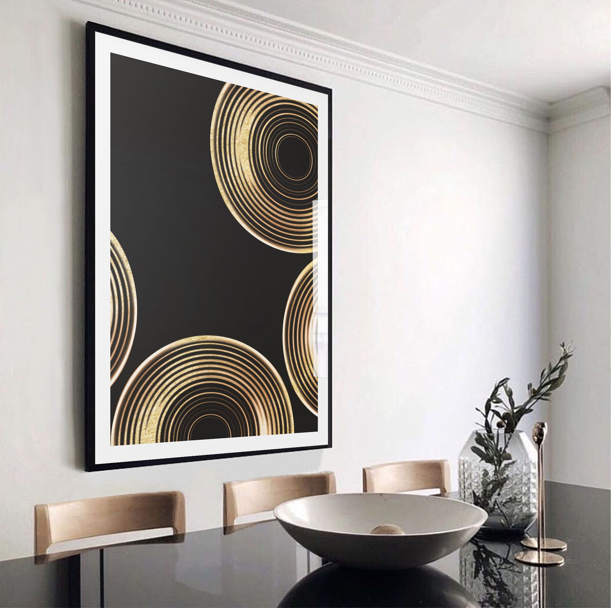 Gold Rings Art Print - Jasmine and Jade Interiors
