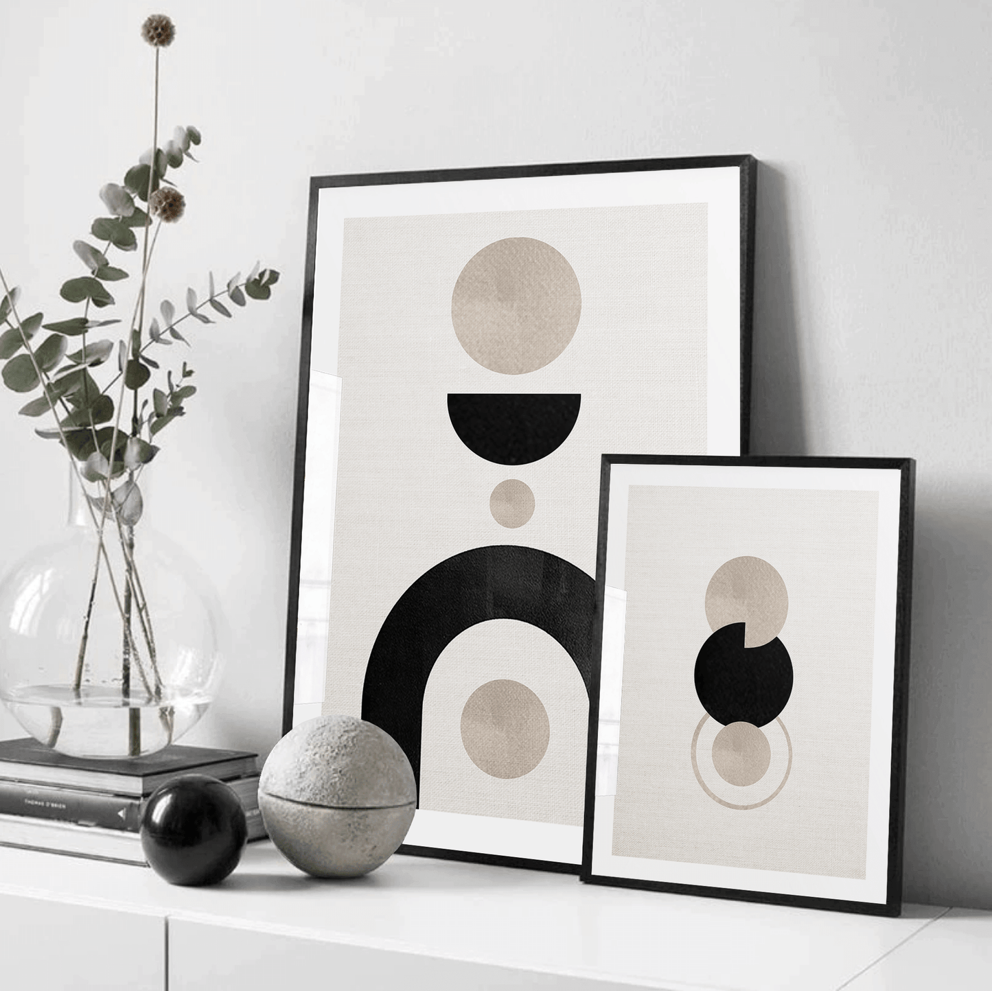 Boho abstract graphic art poster