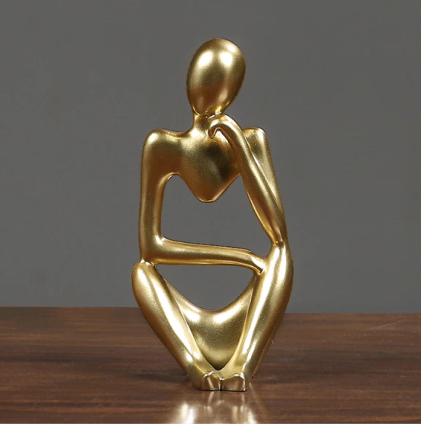 Thinker Gold Sculpture's - Jasmine and Jade Interiors