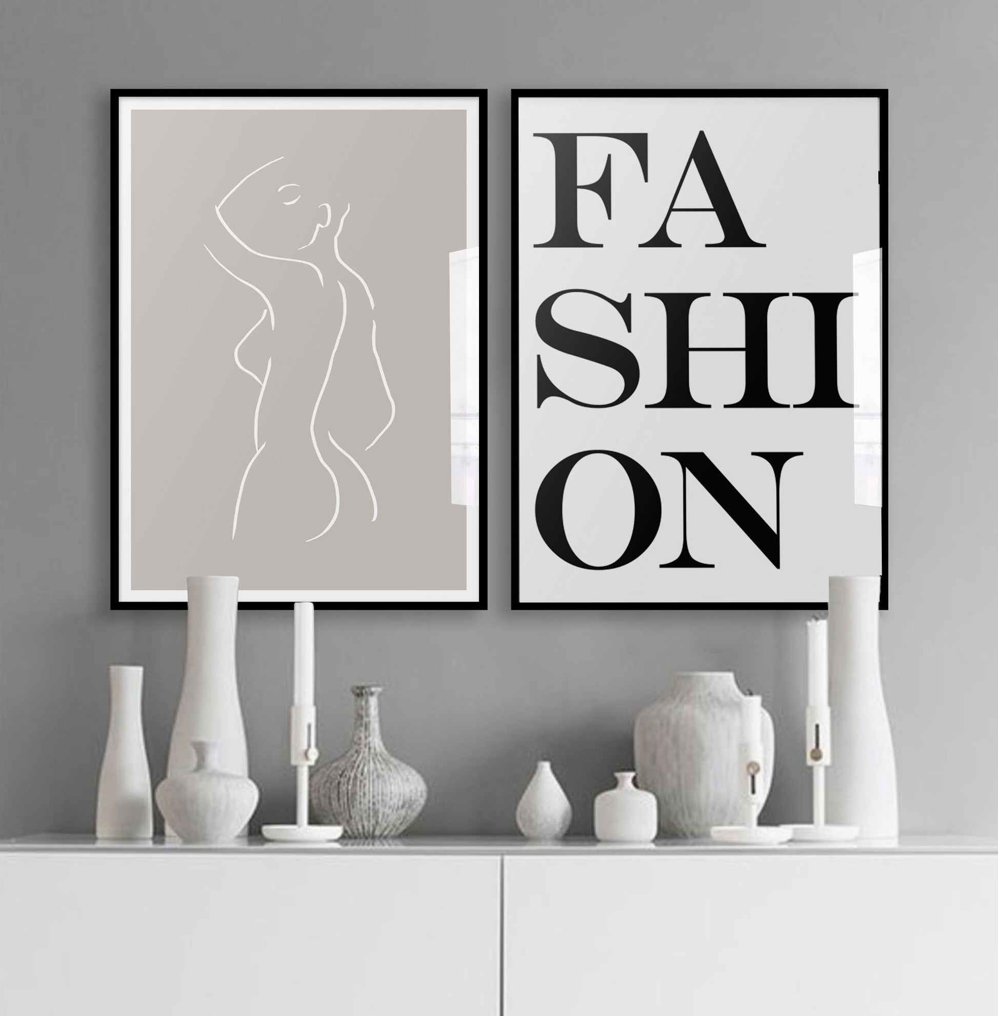 Lined Lady Art Poster - Jasmine and Jade Interiors