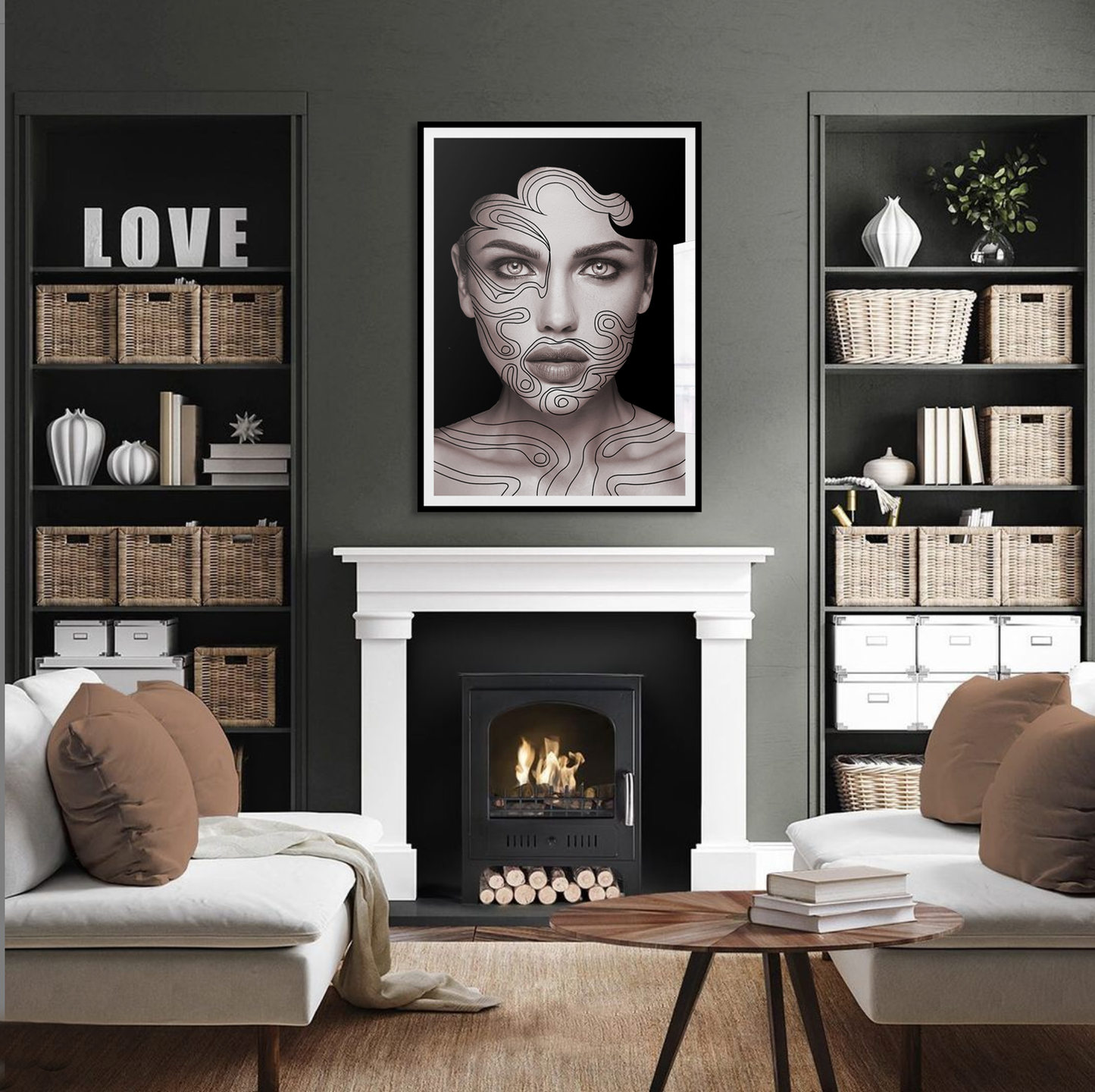 Swirl Girl Art Print - Jasmine and Jade Interiors
