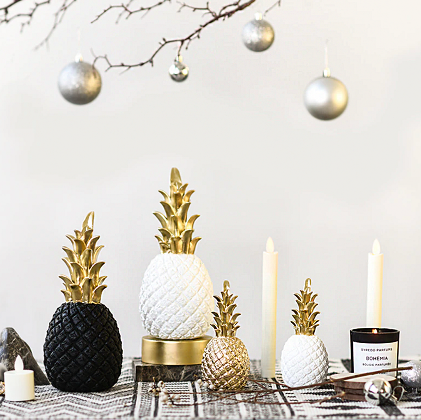 Pineapple Ornaments - 3 Colours - Jasmine and Jade Interiors