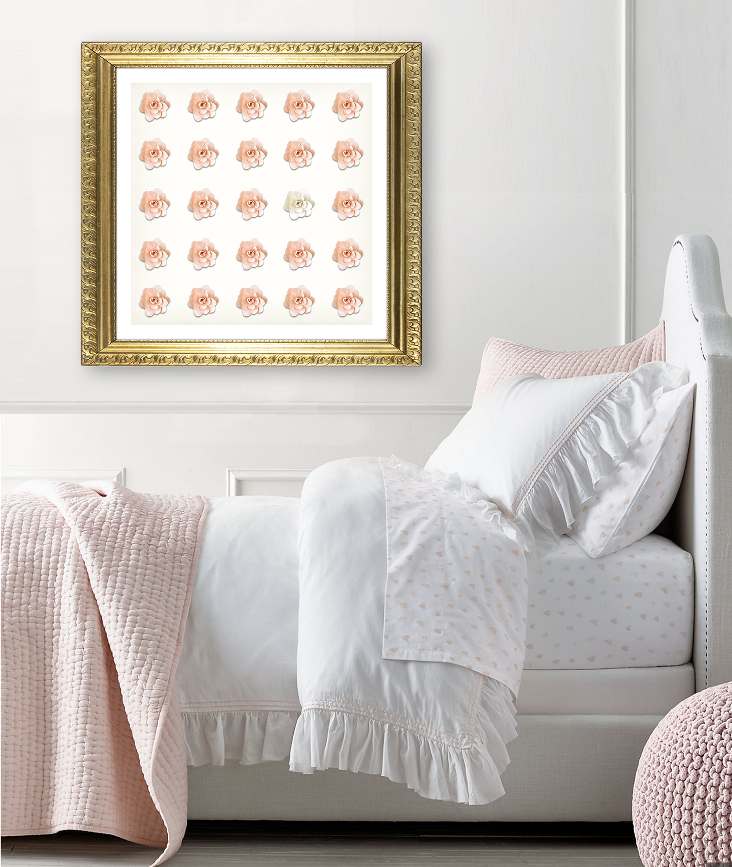 Pretty 3D Rose Art Print - Jasmine and Jade Interiors