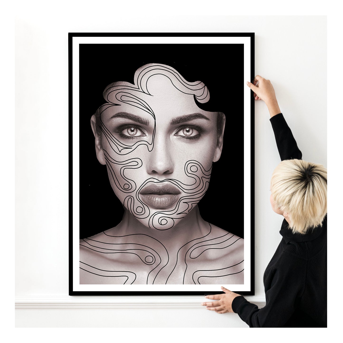 Swirl Girl Art Print - Jasmine and Jade Interiors