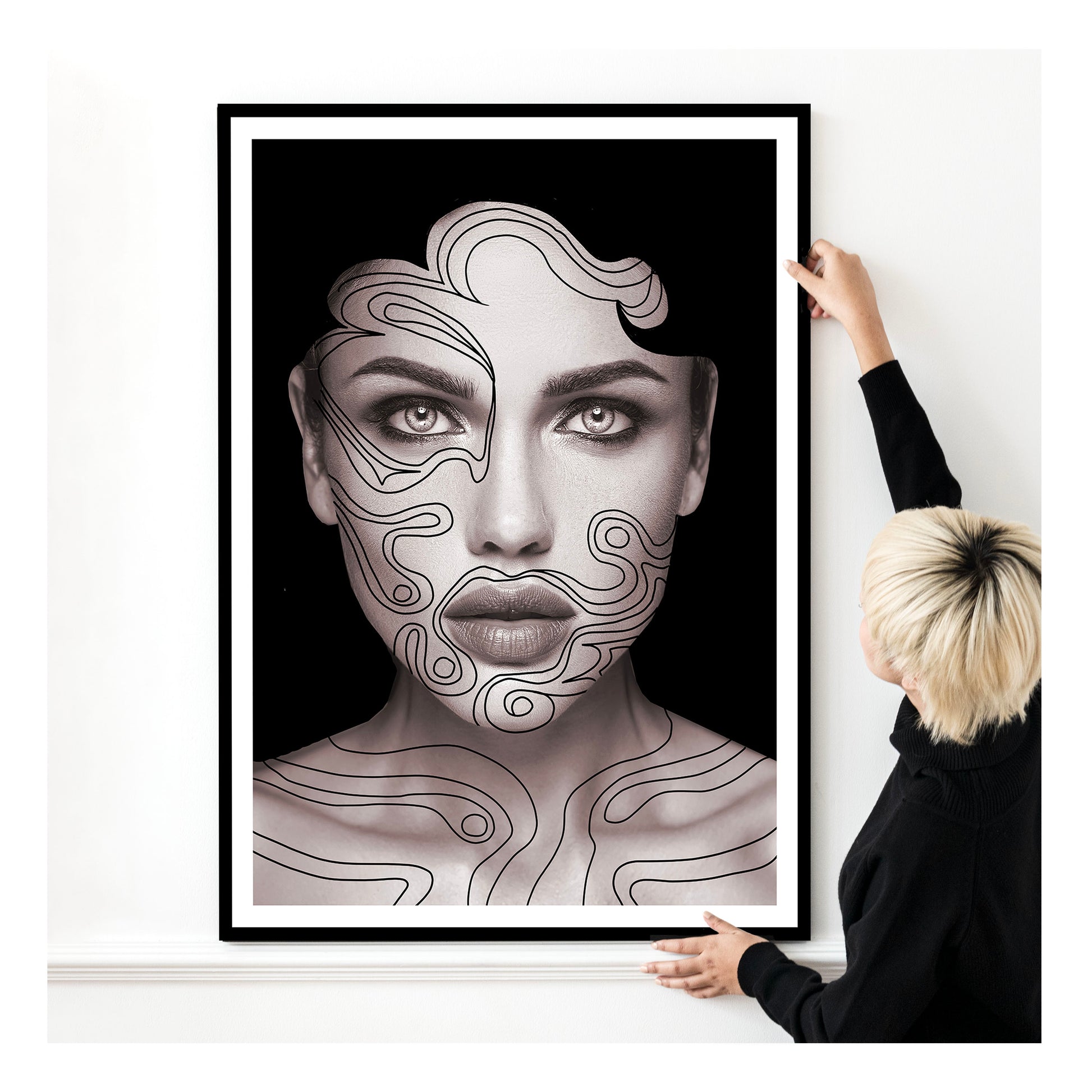 Swirl Girl Art Print - Jasmine and Jade Interiors
