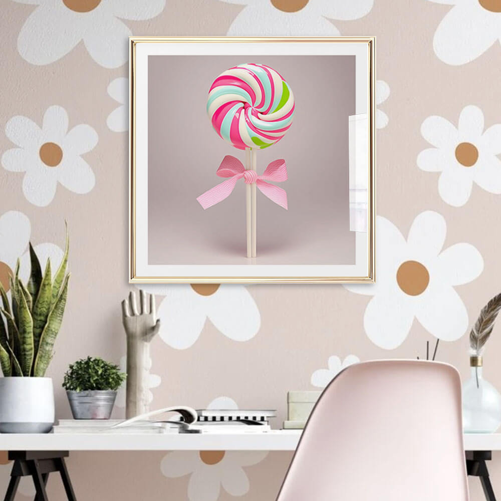 Priontáil Ealaíne Stripey Lollipop