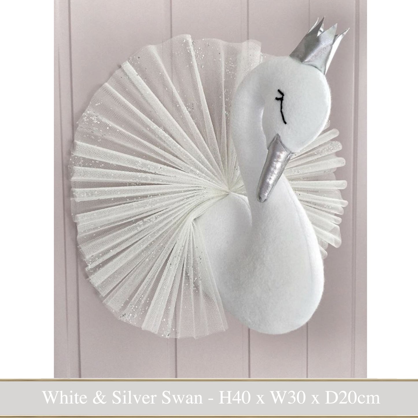 Girls Bedroom wall decor, Wall swan decoration