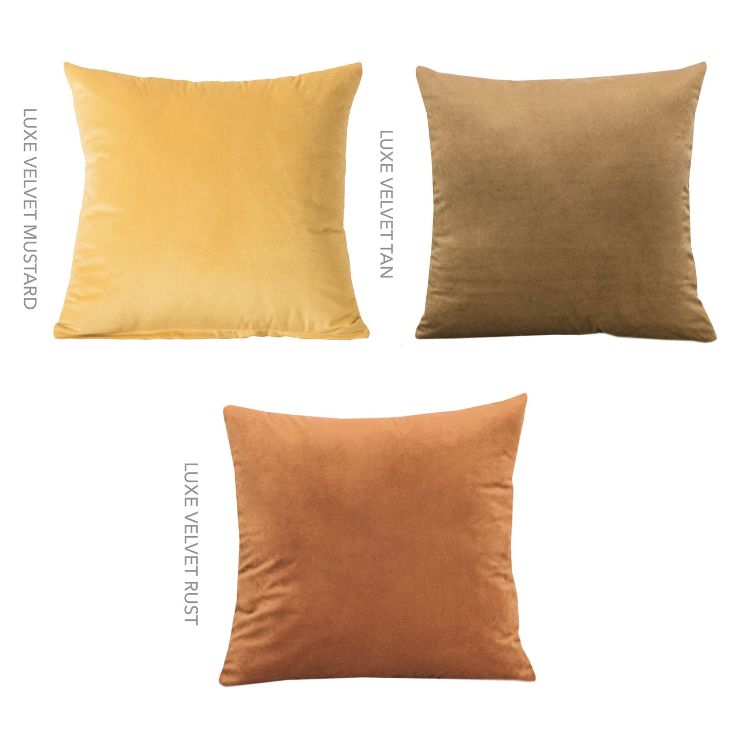 Luxe Velvet Cushions  - Light Beige - 18 Colours - Jasmine and Jade Interiors