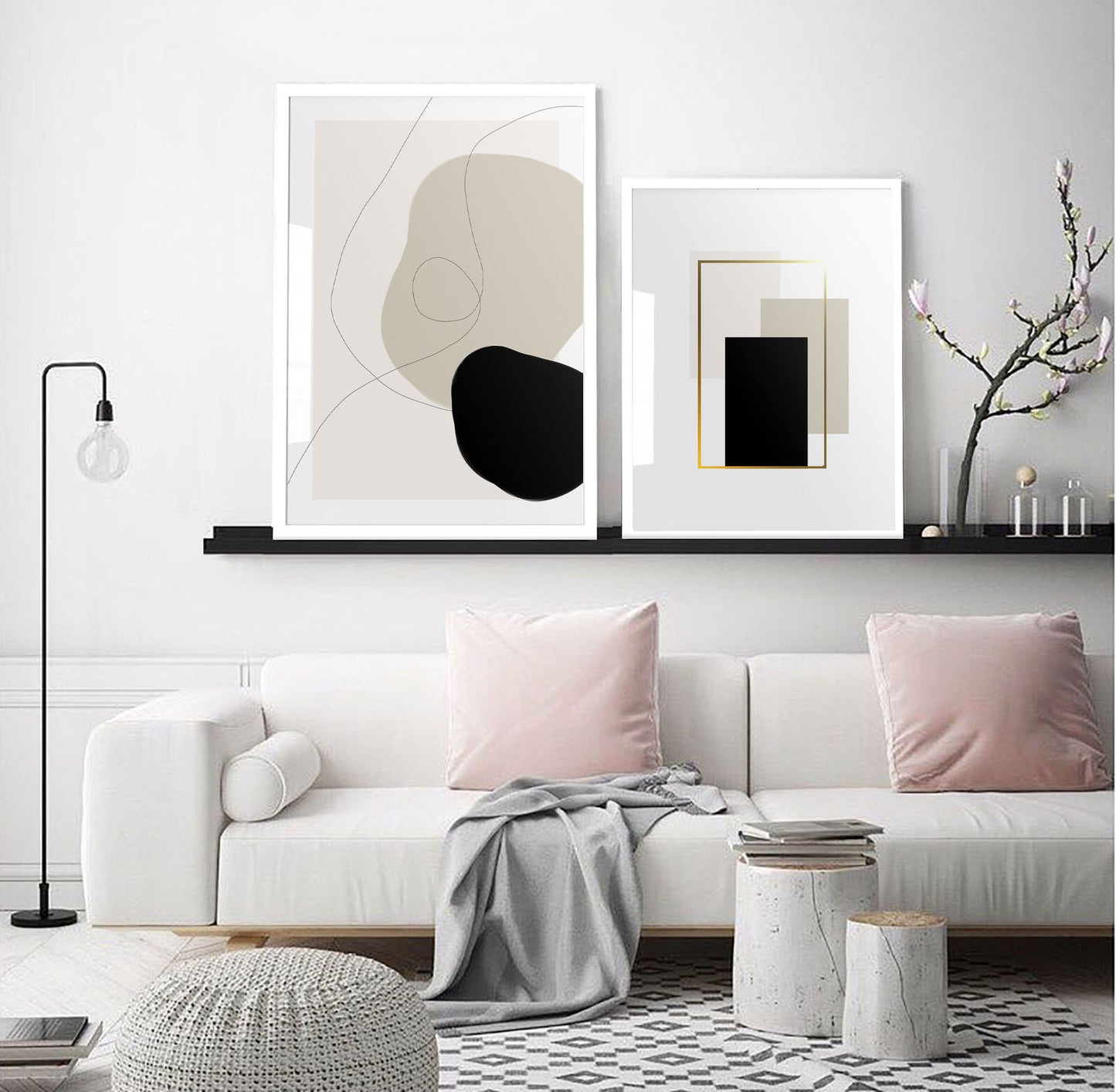 Contempo Gold Art Print (A) - Jasmine and Jade Interiors