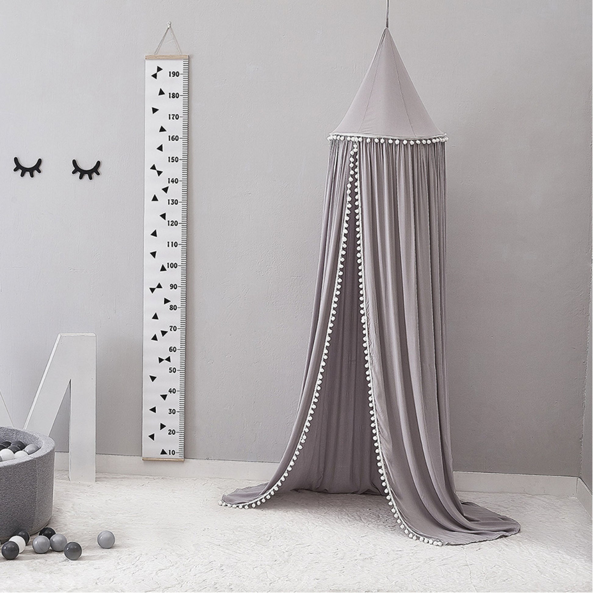 Pompom Bed Canopy - 3 Colours - Jasmine and Jade Interiors