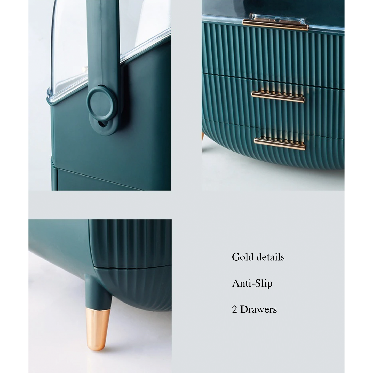 Nordic Portable Makeup/ Perfume Beauty Organiser - 2 Colours - Jasmine and Jade Interiors