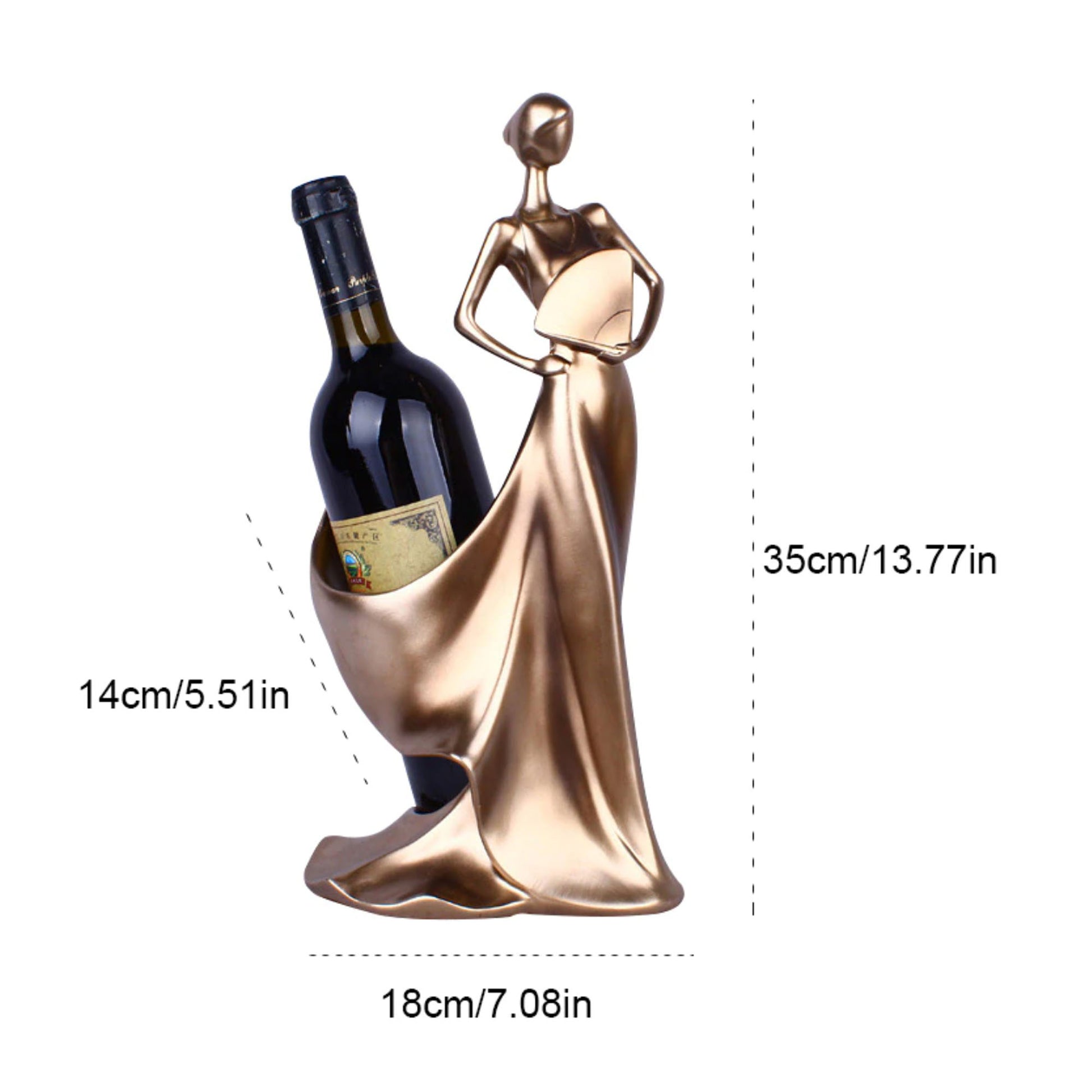 Luxury Lady Wine Bottle Holder - 4 Colours - Jasmine and Jade Interiors