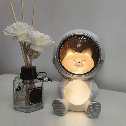 Cute Animal Astronaut Nightlight - Kitten, Puppy or Bear - Jasmine and Jade Interiors