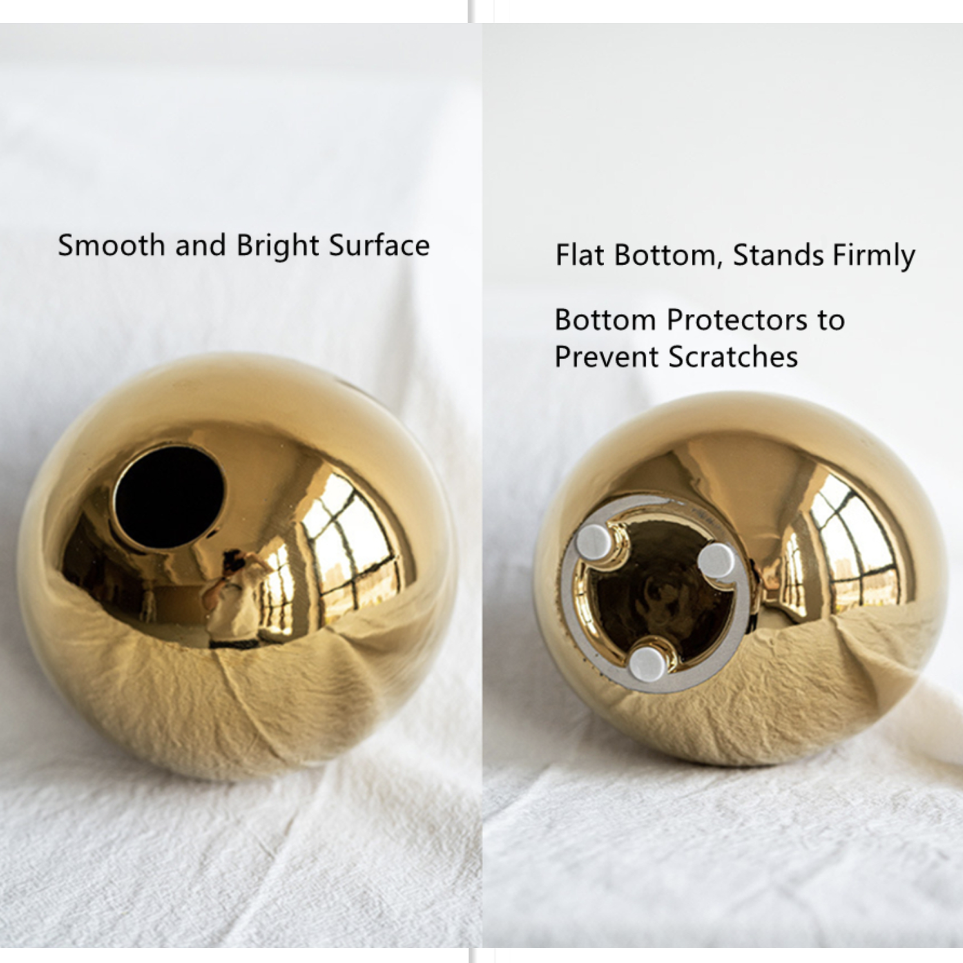 Electroplated Gold Vases - Jasmine and Jade Interiors