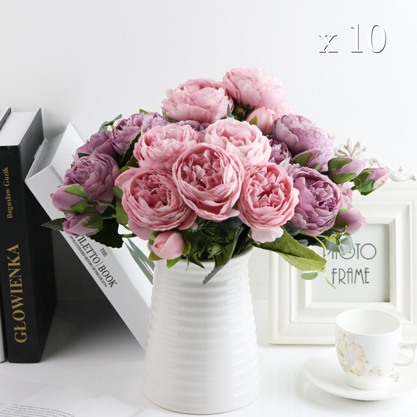 Pretty Peony Artificial Flower Display - Jasmine and Jade Interiors