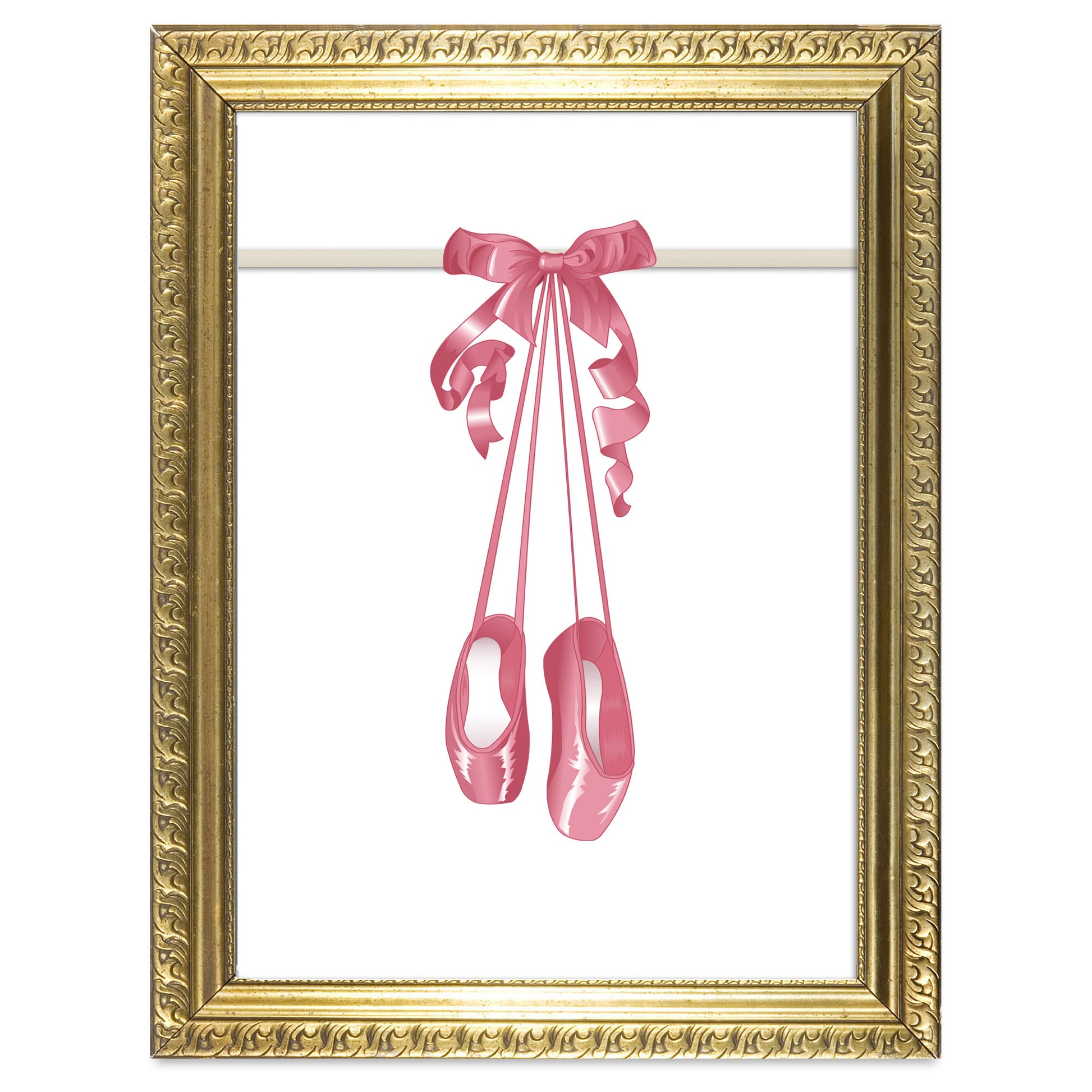 Girls pink & gold bedroom ballet art posters