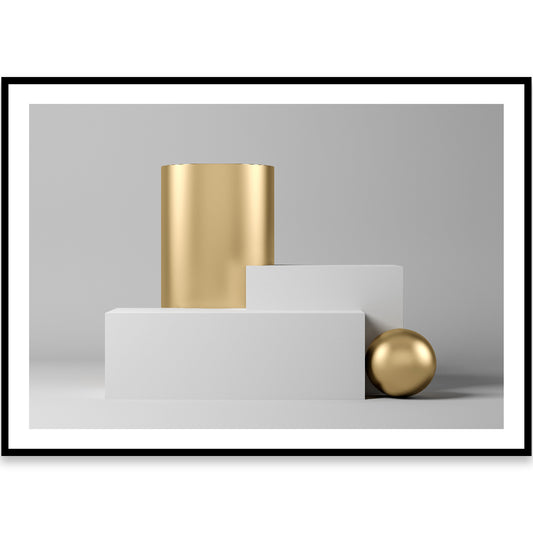 Formes d'or contemporaines Impression artistique