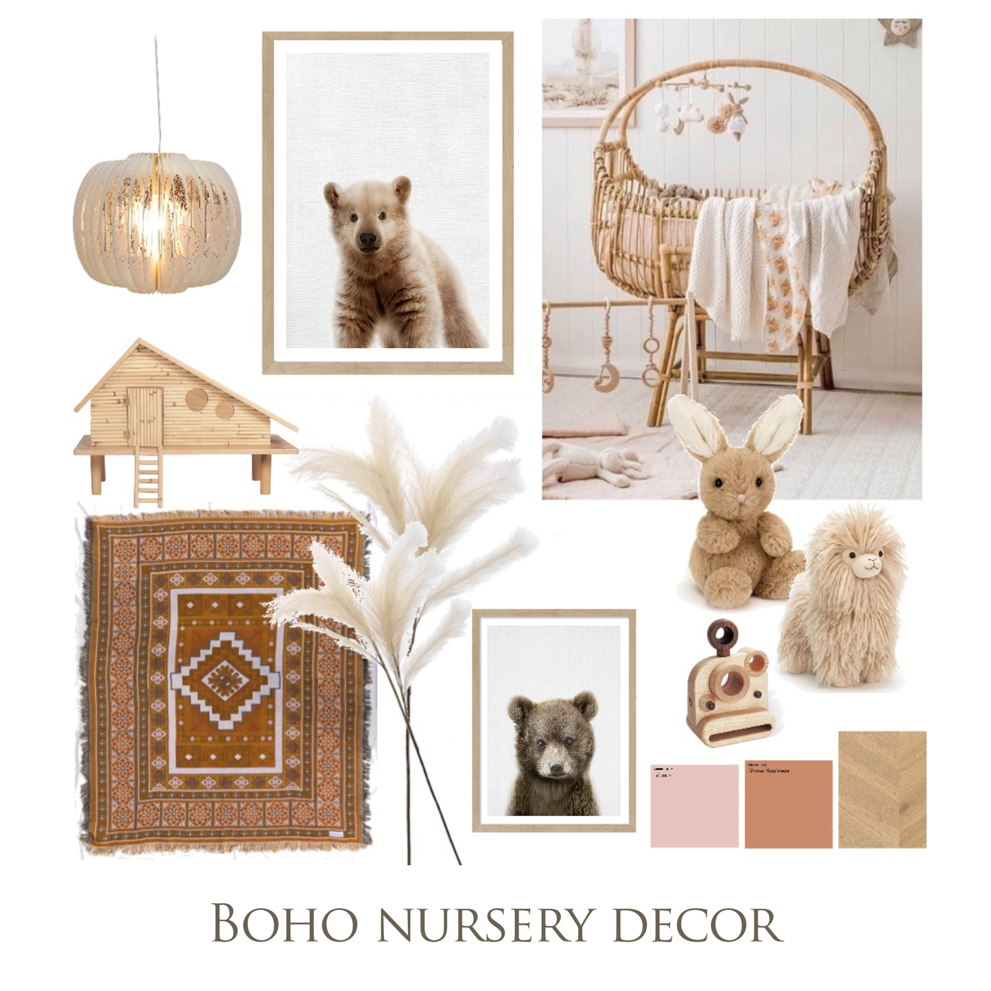 Baby teddy bear poster, nursery art