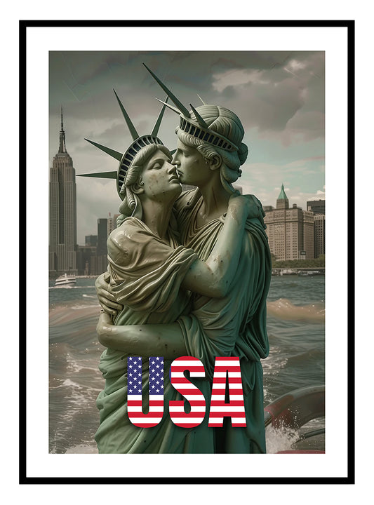 USA Lovers Art Print