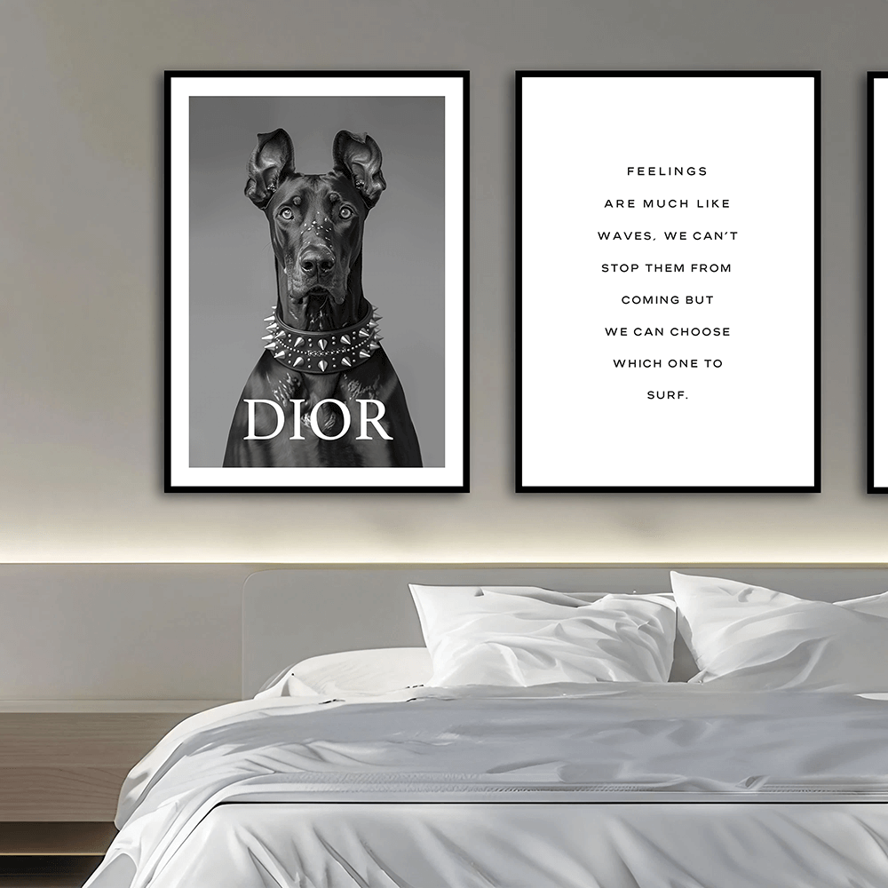 Dior Doberman Dog Art Print