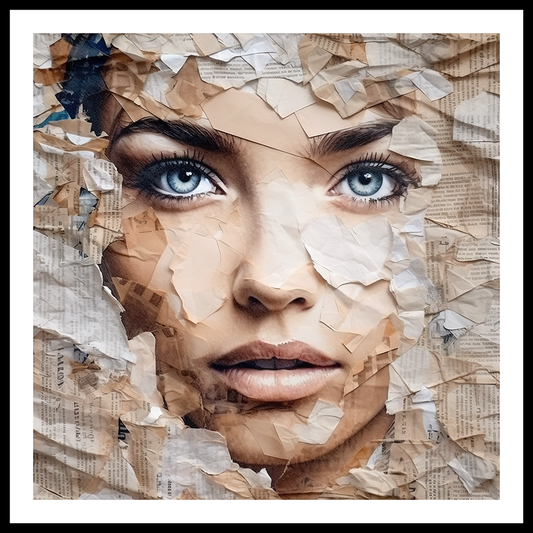 Paper Girl - Abstract Art Print
