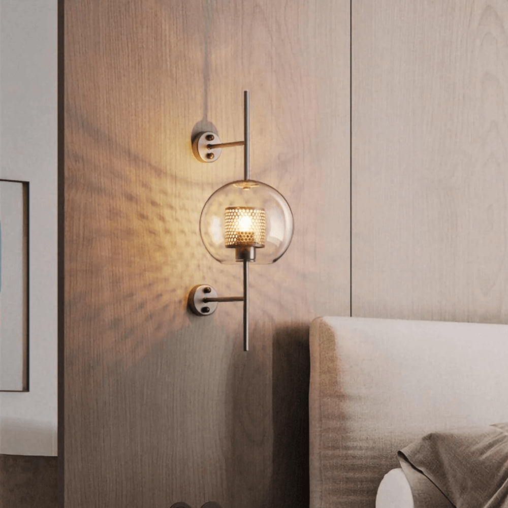 Modern Sphere Wall Lamps - Gold or Silver