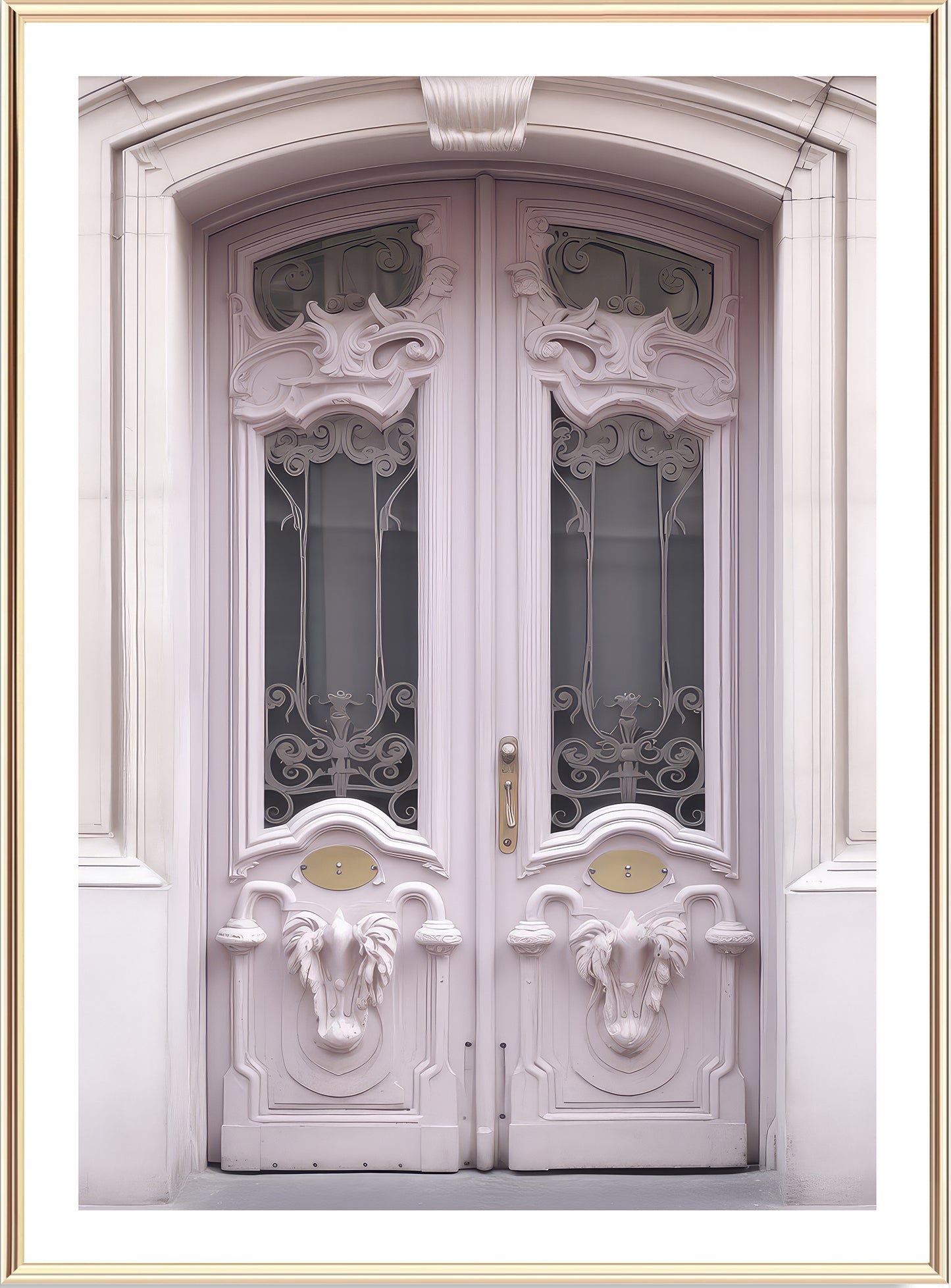 Pastel Parisian Door Art Print