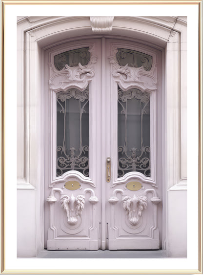 Pastel Parisian Door Art Print