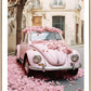 Blossom Vintage Beetle Car Art Print