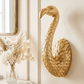 Gëllene Flamingo grousse Wandhaken-Skulptur