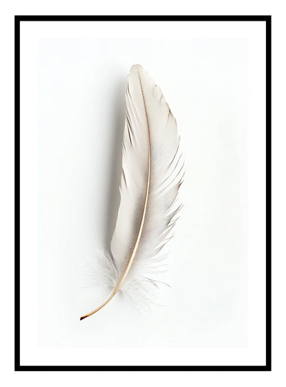 Beige Feather Art Print