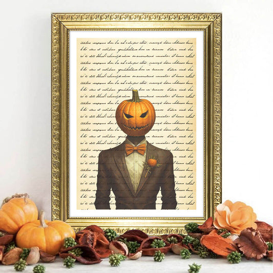 Pumpkin Head Art Print