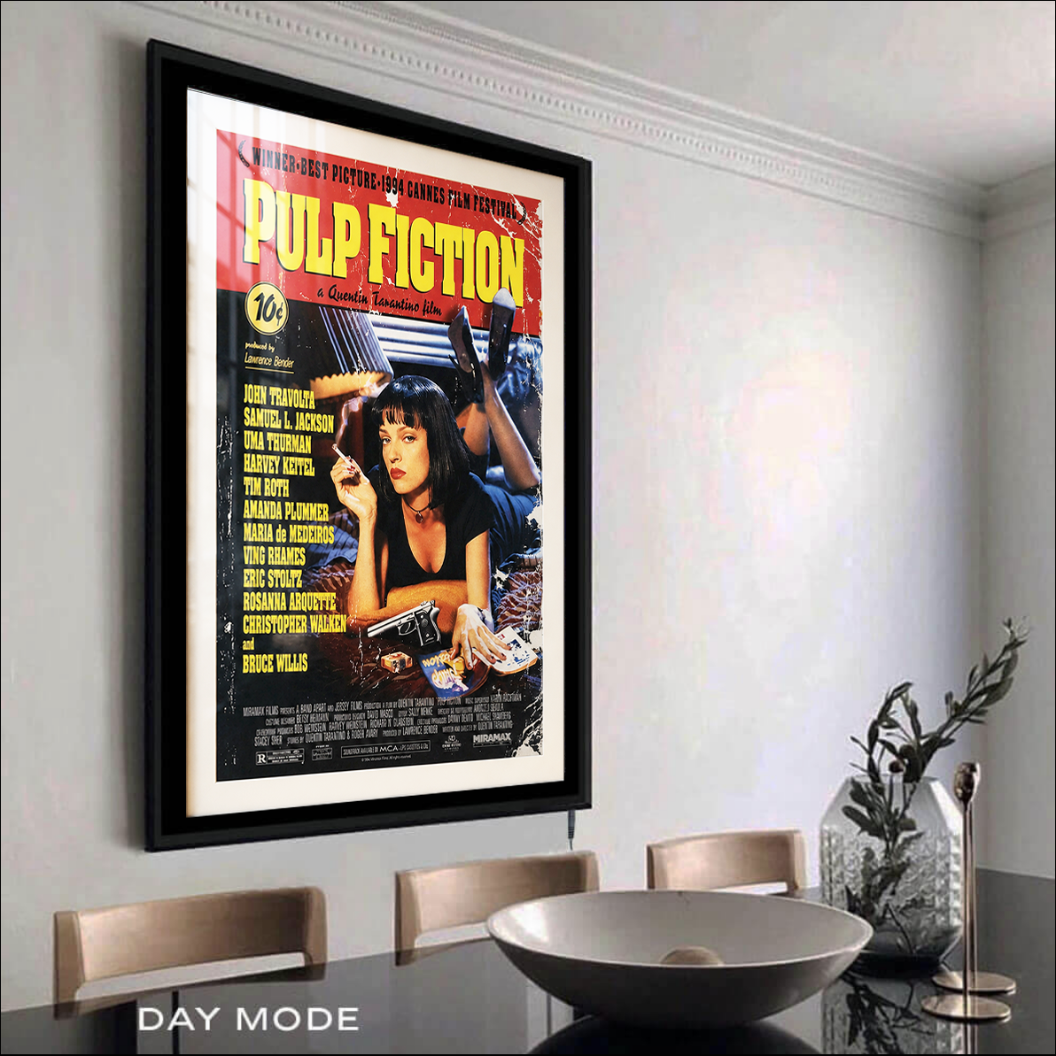 Karya Seni Berbingkai Film Pulp Fiction LED