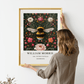 Inspirado en William Morris, Firmado - Estampado de Colibríes