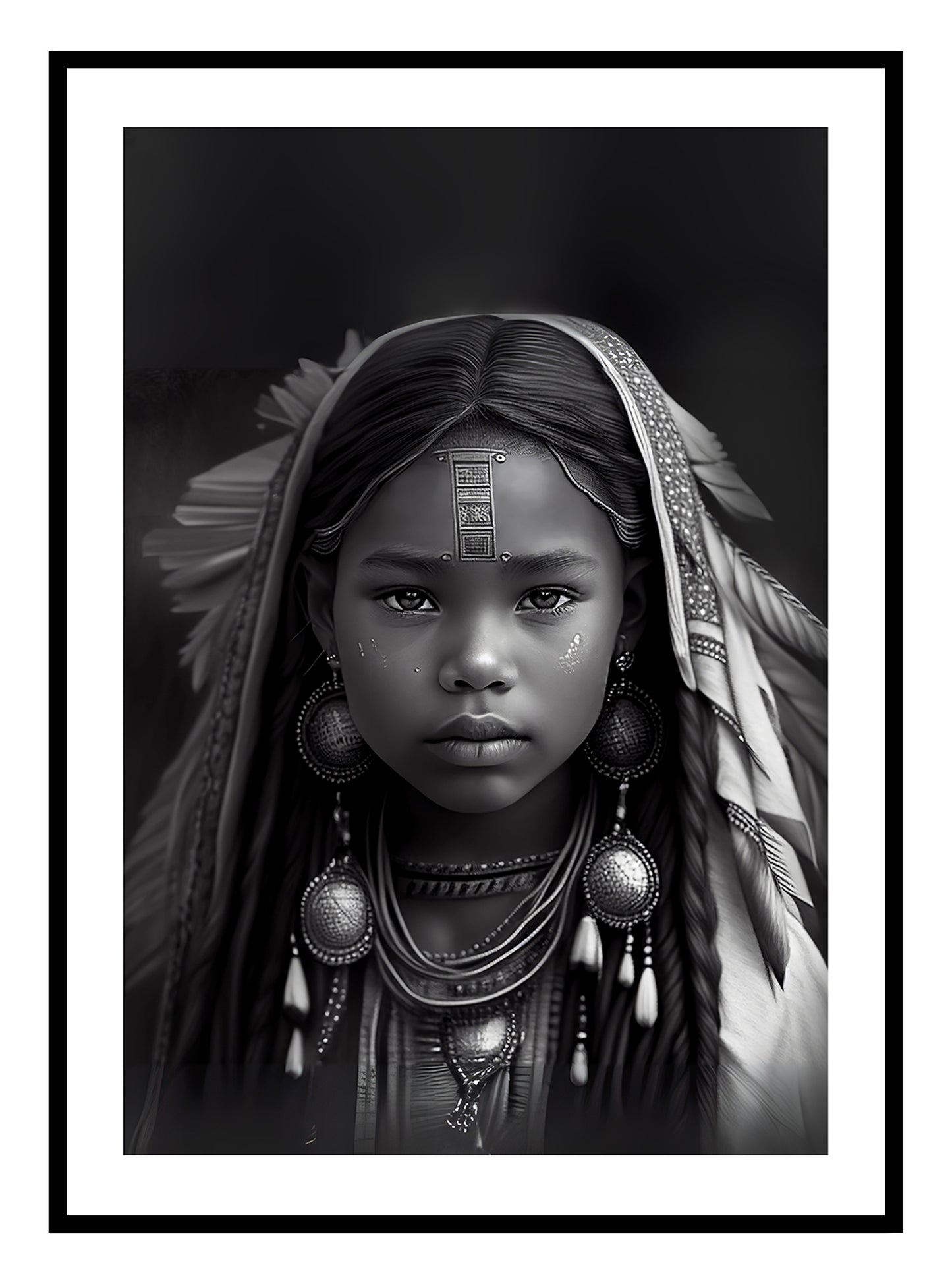"Fearless" American Indian Art Print (Portrait)