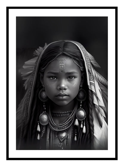 "Fearless" American Indian Art Print (Portrait)