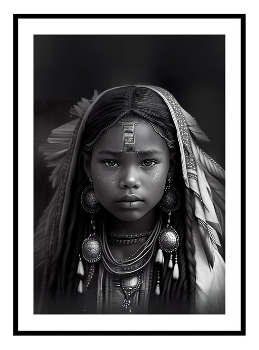 "Fearless" American Indian Art Print (Portrait)