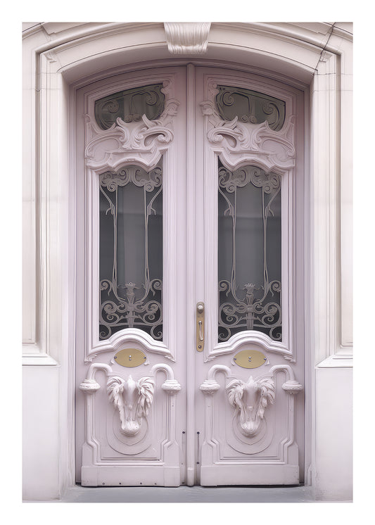 Pastel Parisian Door Art Print