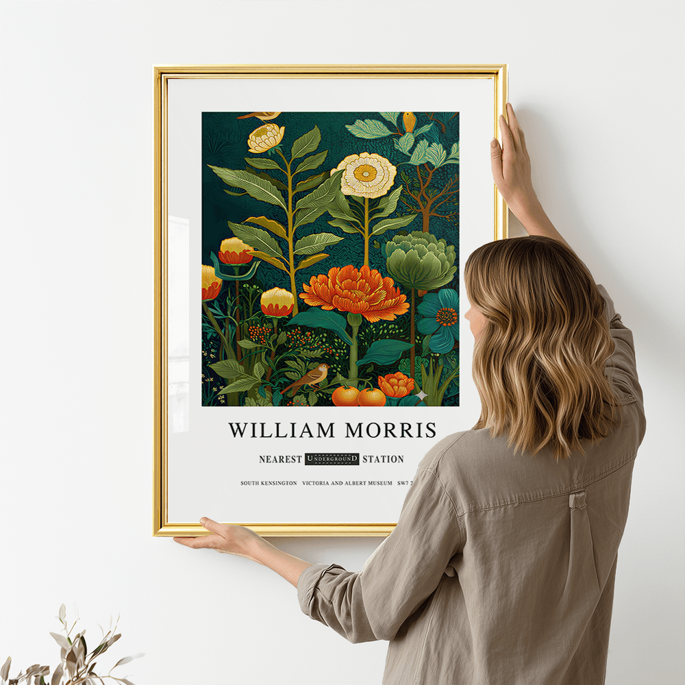 William Morris Inspired, Signed - Floral Print