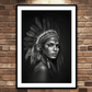 "Fierce" American Indian Art Print (Portrait)