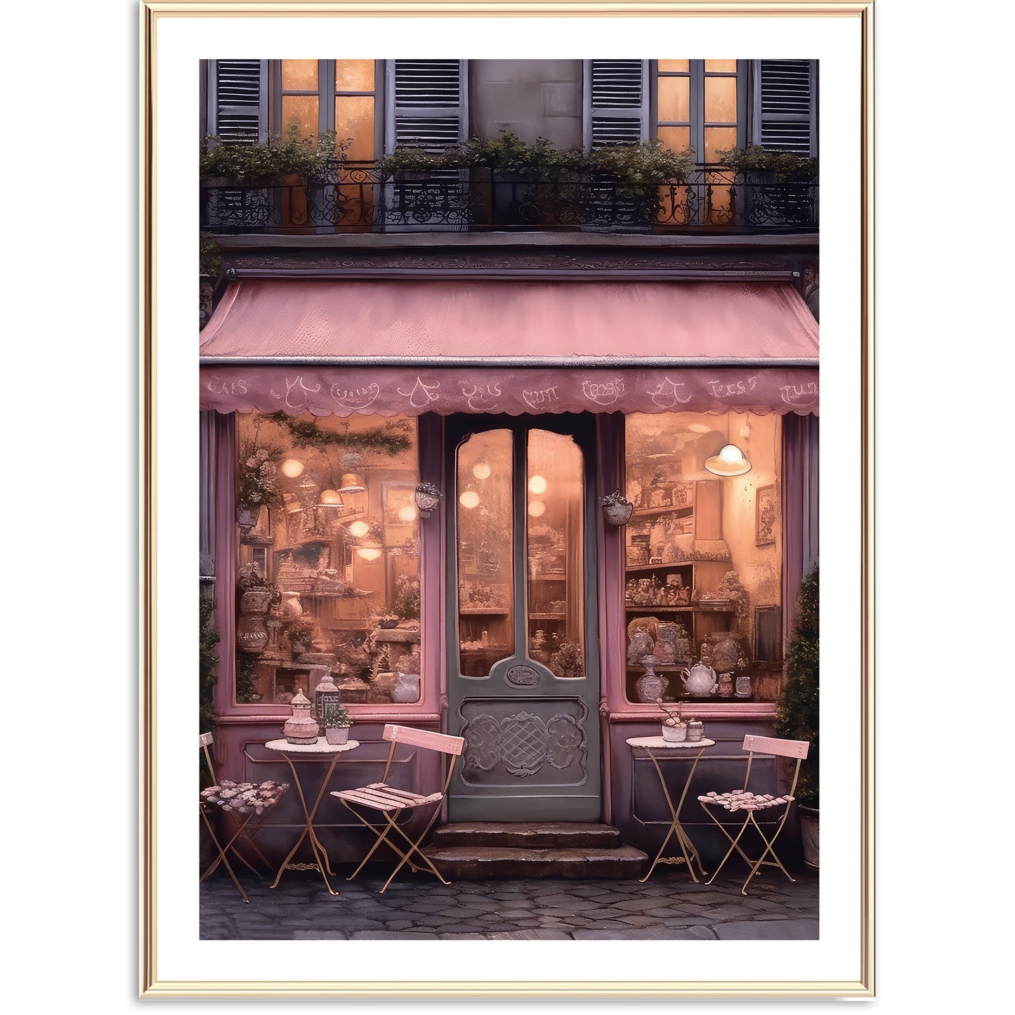Café francés Lámina artística