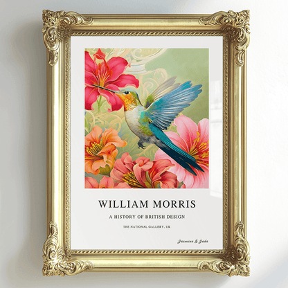 William Morris Inspired, Signed - Hummingbird Print