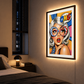 Lampu Seni Pop Art Berbingkai dengan Lampu LED Backlit