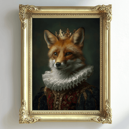 Vintage Fox Portrait – Renaissance Art Print